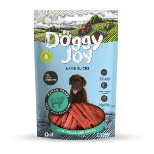 Doggy Joy Slices med Lam, sund Hunde snack til Hvalp, 90g
