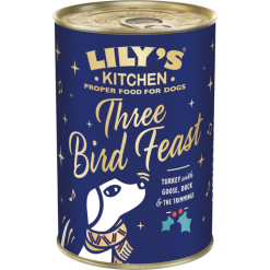 Lilys K Christmas Three Bird Feast Vådfoder til Hund, 400g, (kalkun, gås og and)