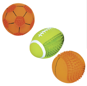 Nayeco Sports Latex Bold med piv Hunde legetøj 10 cm Ass farve