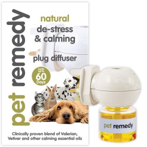 Pet Remedy Forstøver mod Stress & utryghed Tilskud til hund 220V t/60 Dage