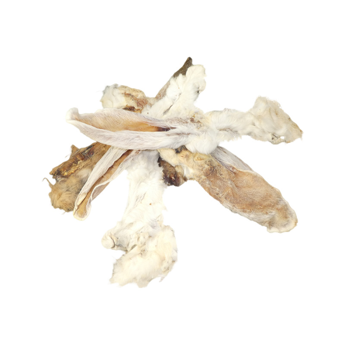 Whesco Kaninøre med pels Kødben/Hundesnack 1000g/1 Kg