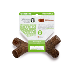 Benebone Maplestick Slidstærkt Legetøj til hund Ahorn smag, Lugtfri, M, 17cm