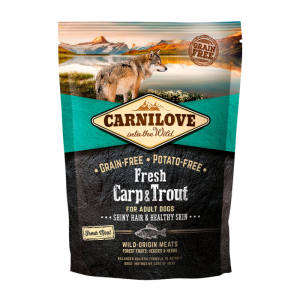 Carnilove Fresh Kornfrit Carp & Trout Shiny Hair & Healthy Skin Hunde Foder 1,5 Kg
