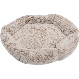 Companion Fluffy rund donut hundeseng Khaki - Ø50/75/100cm