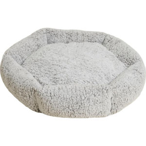Companion Fluffy rund donut hundeseng grå - Ø50/75/100cm