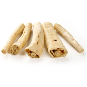 Kauartikel Okse hale, rullet tørret Naturlig Snack til hund 12 cm/ 100g