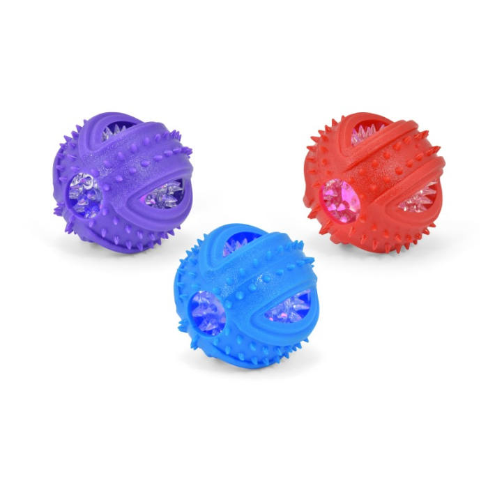 Nayeco Dobbelt Bold med Indvendigt LysHunde legetøj 8,7 cm Ass farve