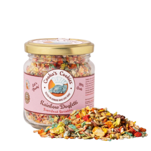 Rainbow Dogfetti Hundemad og Foder pynt til hund 100 % Naturligt Tilskud