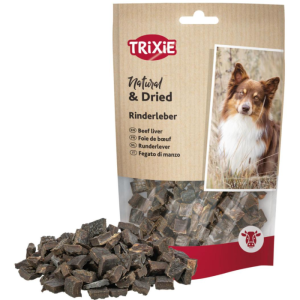 Trixie Okse Lever Mono Protein 100 % Naturligt sund Snack til Hund, 80g