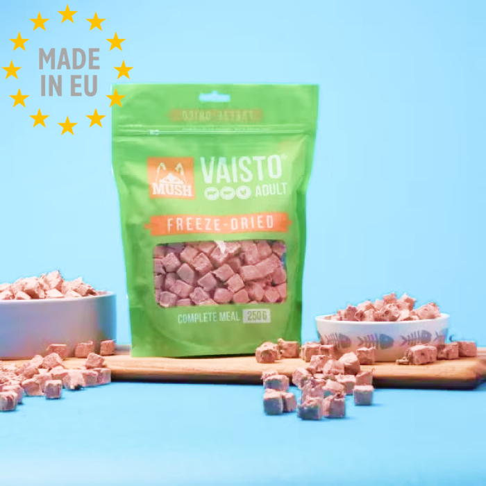 MUSH Vaisto - Frysetørret Hundefoder med Okse, Gris Kylling og Grønsager - 250g