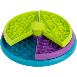 Pawise 3 lags slowfeeder hundeaktiveringslegetøj Ø 26cm Grøn/Blå/Lilla