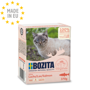 Bozita Naturligt vådfoder Kornfri Laks til Kat 370 g