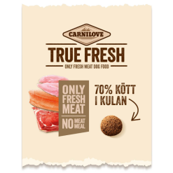 Carnilove True Fresh Kornfri Okse Adult Hunde Foder 1,4 Kg