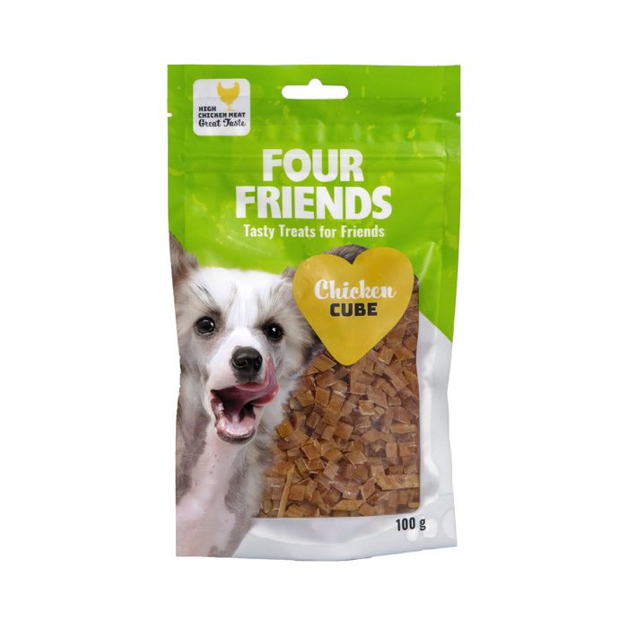 Four Friends Soft Cubes Godbidder til Hund Kylling 100g