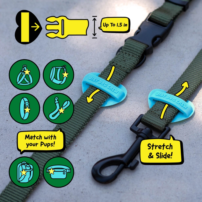 Hund i arbejde - "Service dog" - elastisk charm til Hundehalsbånd og Snor/Line - Billede 4
