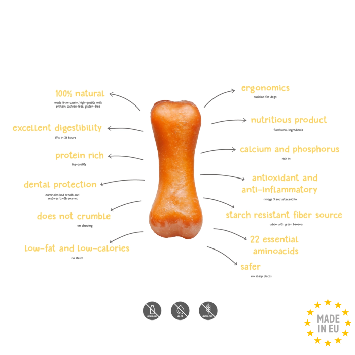 Plutos Healthy chews 100 % Naturlig Tandrendende Oste tyggeben m. Lakse smag Large, EU - Billede 2