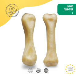 Plutos Healthy chews 100 % Naturlig Tandrendende Oste tyggeben m. Lam smag Large