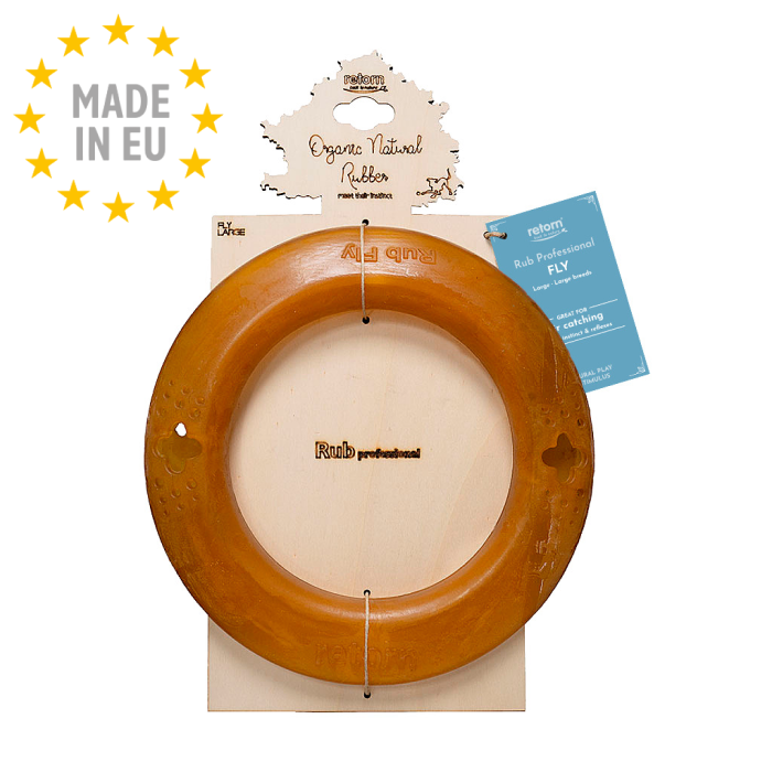 Retorn - Slidstærkt tygge legetøj til hund 100 % Øko harpiks, Rub Fly, EU