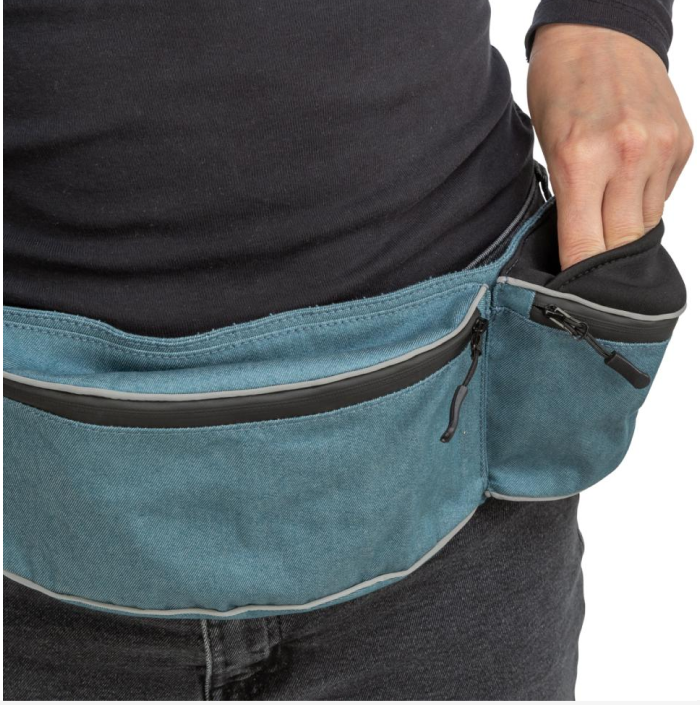 Trixie bæltetaske/ hoftetaske plads til godbidder og hundeudstyr, Blå