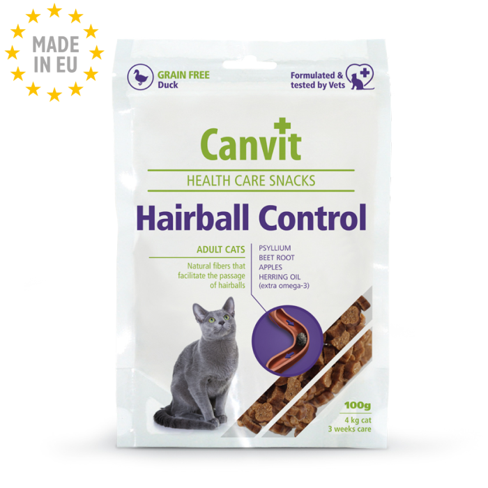 Canvit Health Care Snack Hairball Controll godbidder til Kat 100g