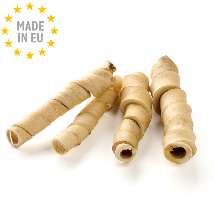 Kauartikel Bøffel Skind Snuet Naturlig Tygge Snack til hund 100g, Fra EU