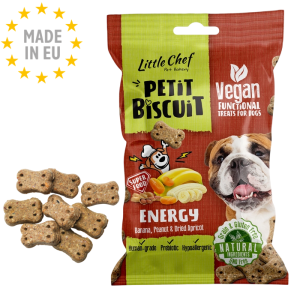 Little Chef Energi Veganske Kornfri Godbidder til Hund, 100g, Fra EU