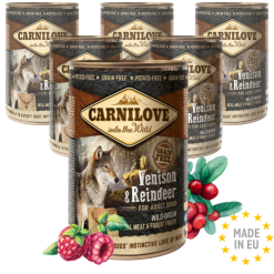Carnilove Vådfoder m. Vildt & Rensdyr kød 400g x 6 stk (Pakke tilbud)