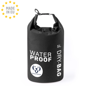 Doggy Dry-Bag Vandtæt foderopbevaring til Hundefoder 5L Sort