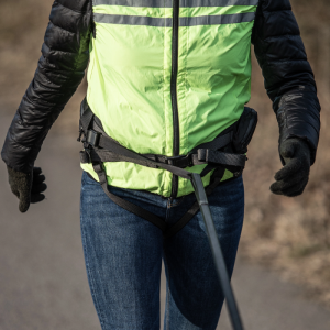 Dogman Emmi Løbe/Talje Bælte, til Canicross m drikkedunk, Sort 75-118cm