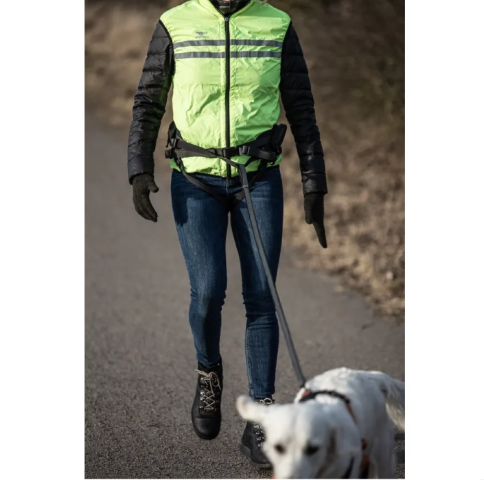 Dogman Emmi Sports Leash til Hund, Canicross, Sort 25mm x 180 cm