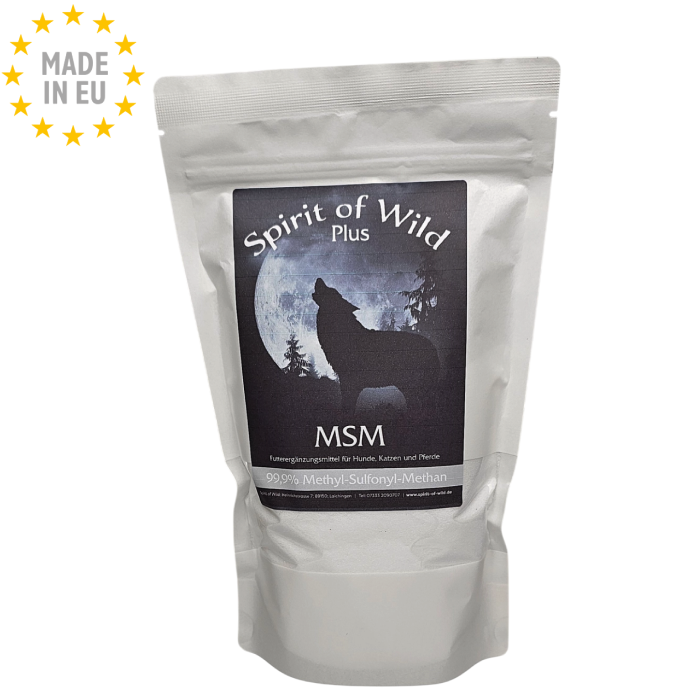 Spirit of the Wild MSM Pulver Foder led tilskud til hund 150g