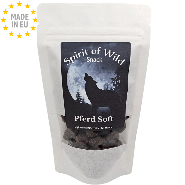 Spirit of the Wild Naturlig Godbid til hund med Hest, 150g, Fra EU