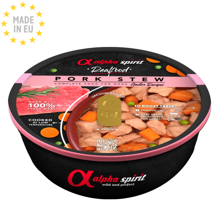 Alpha Spirit Real Food Komplet Vådfoder Måltid til Hund, 280g, EU