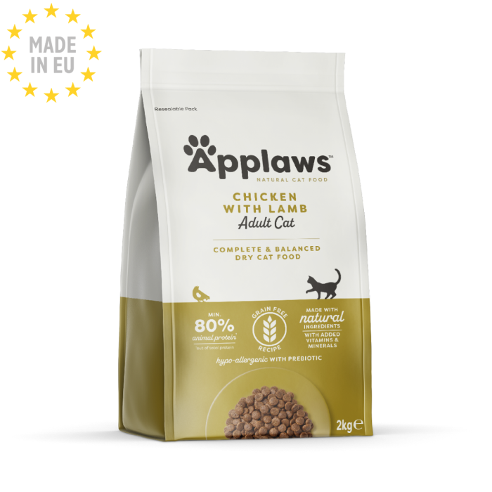 Applaws Naturligt tørfoder til Kat kornfri med Kylling & Lam, 2kg EU