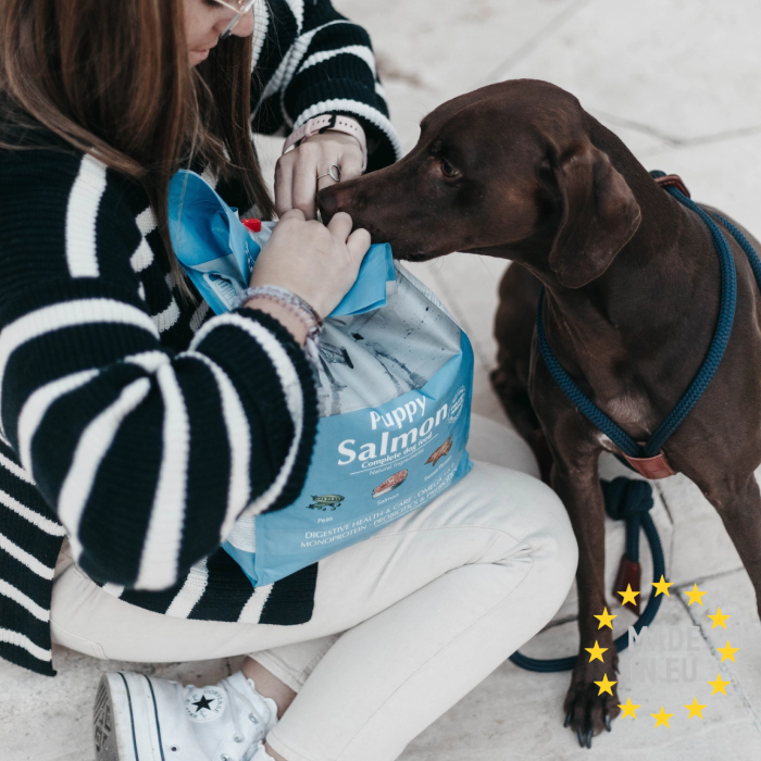 Retorn Naturligt tørfoder til Hvalp kornfri med Laks & Sød kartoffel, EU