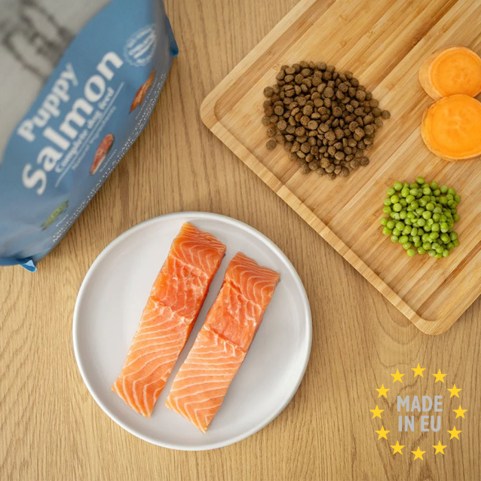 Retorn Naturligt tørfoder til Hvalp kornfri med Laks & Sød kartoffel, EU