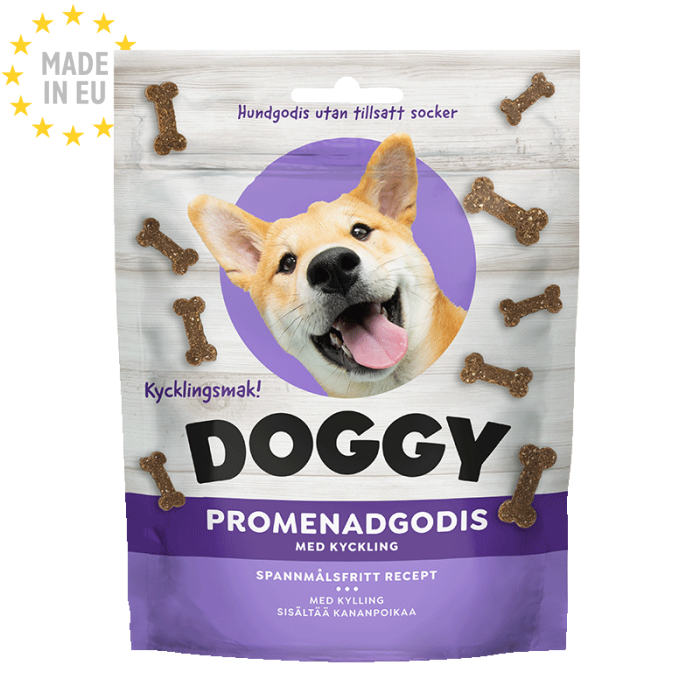 Doggy Semi-Moist Bløde Godbidder m. Kylling 150 g, EU