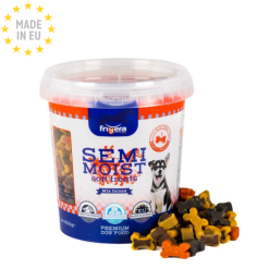 Frigera Semi-Moist, Bløde Godbidder til Hund, Mix Bones 500g, Fra EU