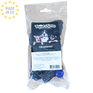 Treattime Okse Lever Mono Protein 100 % Naturlig Snack til Hund, 100g, EU