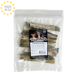 Treattime Torskeskind Naturlig snack til Hund, Lav fedt, 50g, EU