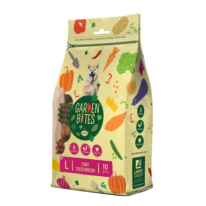 Garden bites Tony Toothbrush, Vegansk tyggeben 10 cm Large, 500g