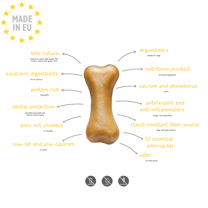 Plutos Healthy chews 100 % Naturlig Tandrendende Oste tyggeben m. Ande smag Large - Billede 2