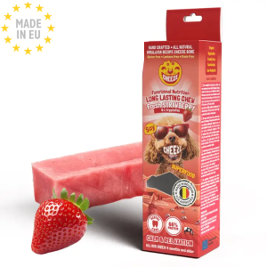 Cheez Nepalesisk Hundesnack Tyggeben m Jordbær M, 85g 1 stk Fra EU