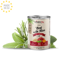 Chicopee Dog Pure Okse med Ris, Vådfoder til Hund, 400g, EU