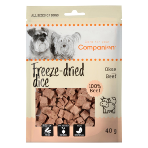 Companion Frysetørret Snack 100 % Okse Sund Hunde godbid Okse, 40g