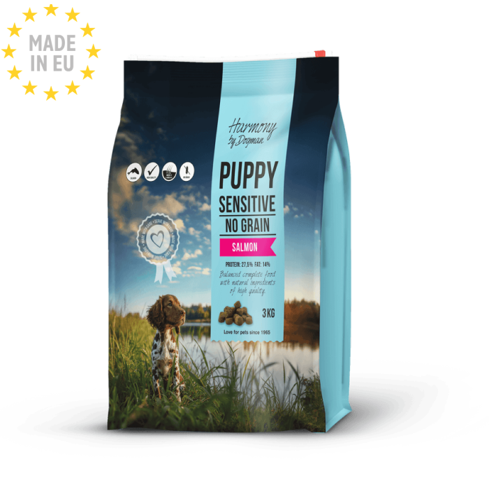 Harmony Sensitive Hvalpe Tørfoder Til Hund, Kornfri, Laks, 3kg, EU
