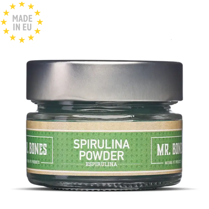 Mr. Bones Spirulina pulver Naturligt Foder tilskud til hund 70g, EU