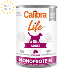 Calibra Dog Life Adult Monoprotein Vildsvin & Tranebær Vådfoder til Hund, 400g, EU