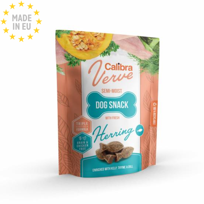 Calibra Verve Semi-Moist Kornfri Godbid til Hund, Sild 150 g EU