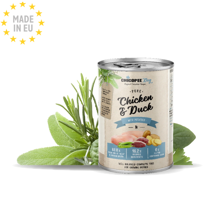 Chicopee Dog Pure Junior Pure Kylling & And Hund, 400g, EU